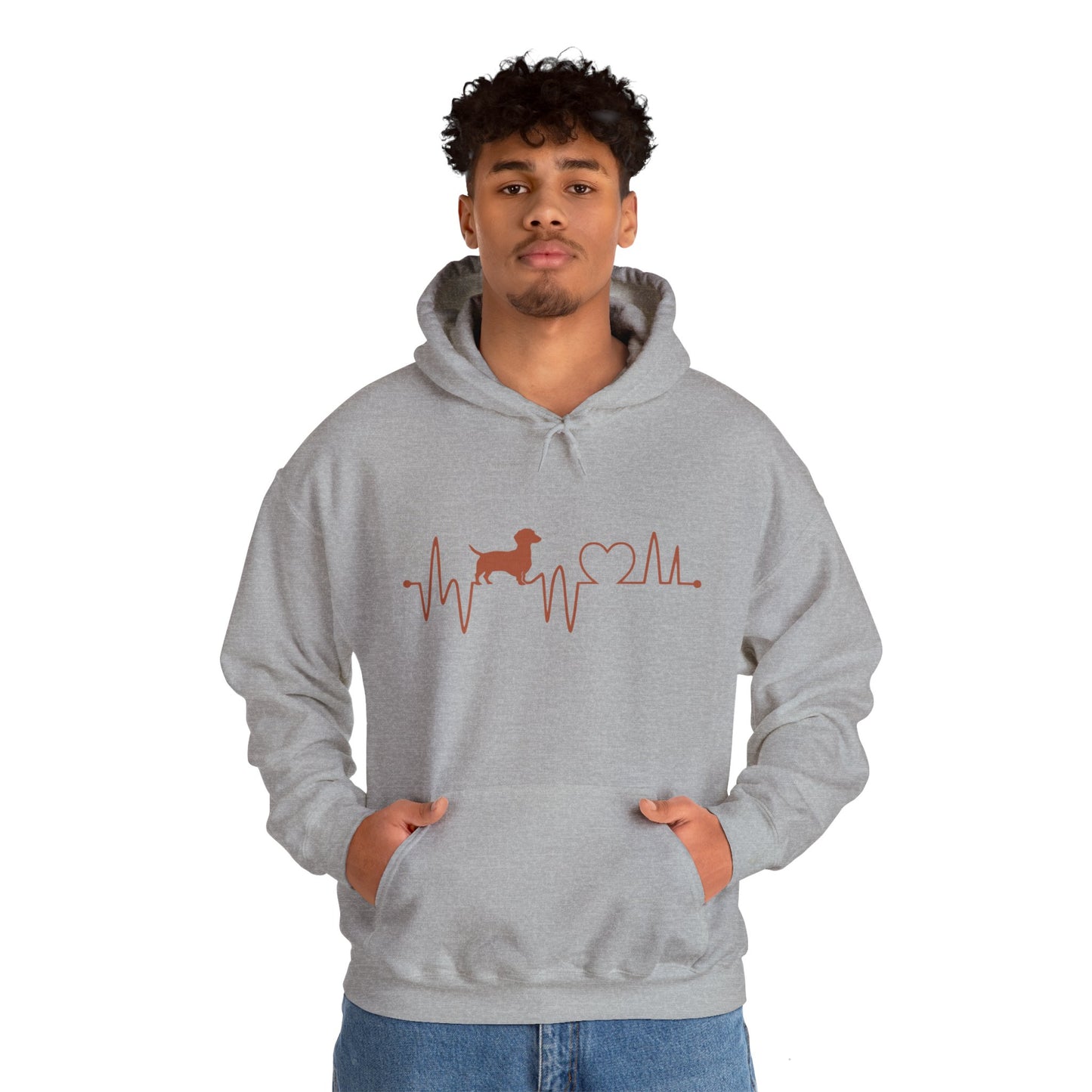 Dachshund Heartbeat Unisex Hoodie