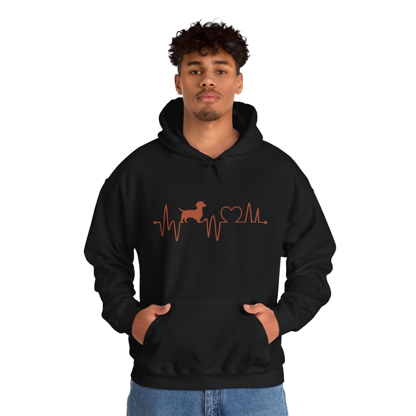Dachshund Heartbeat Unisex Hoodie