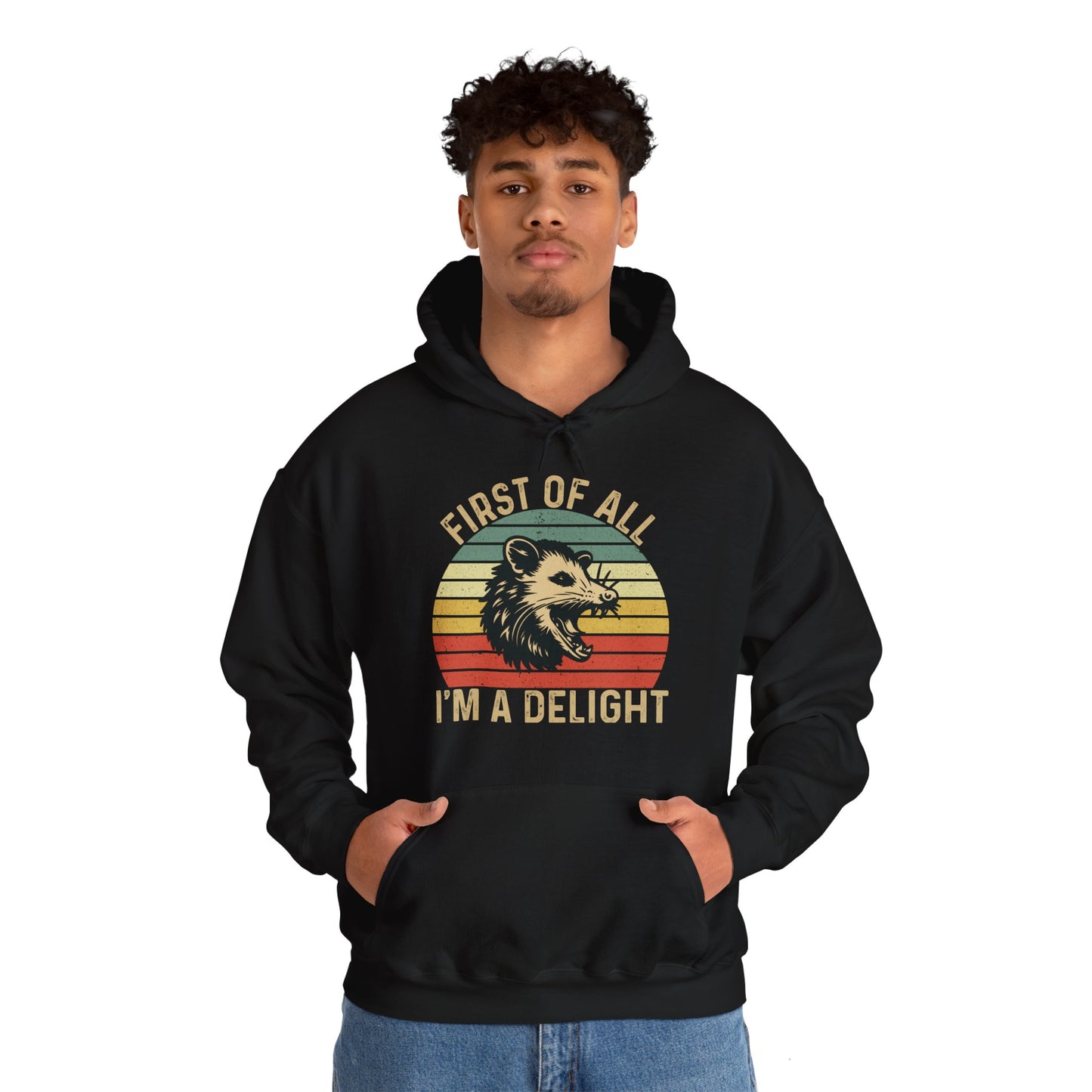 Vintage Opossum Unisex Hoodie - I'm a Delight