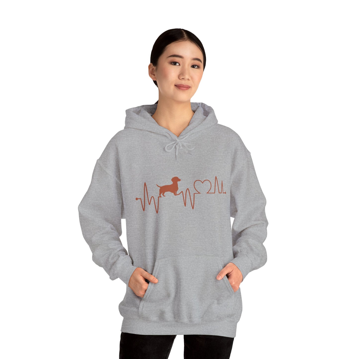 Dachshund Heartbeat Unisex Hoodie
