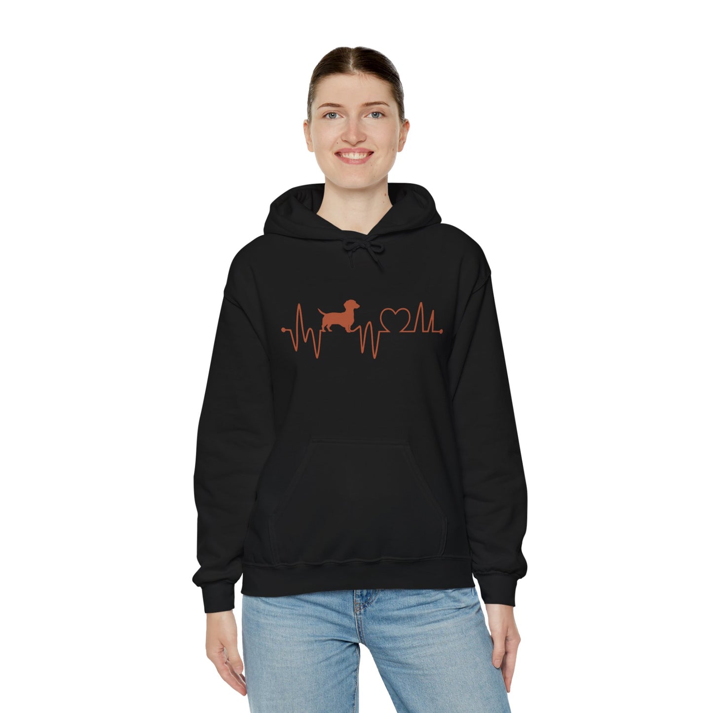 Dachshund Heartbeat Unisex Hoodie