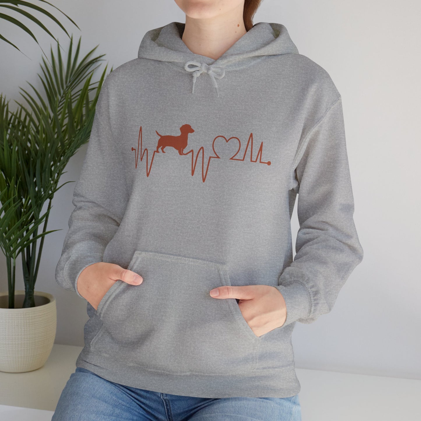 Dachshund Heartbeat Unisex Hoodie