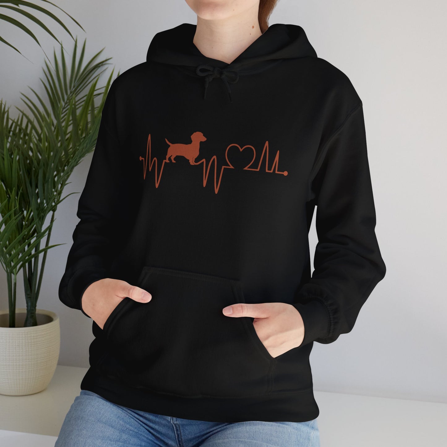 Dachshund Heartbeat Unisex Hoodie