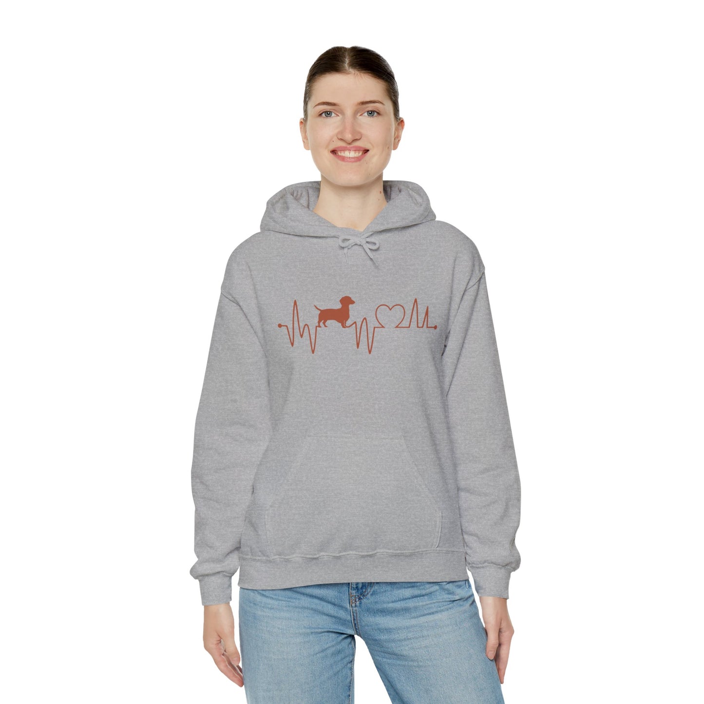 Dachshund Heartbeat Unisex Hoodie