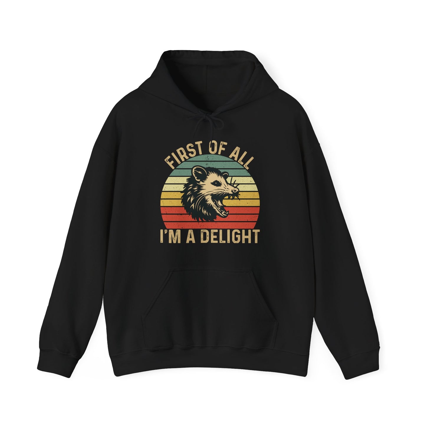 Vintage Opossum Unisex Hoodie - I'm a Delight