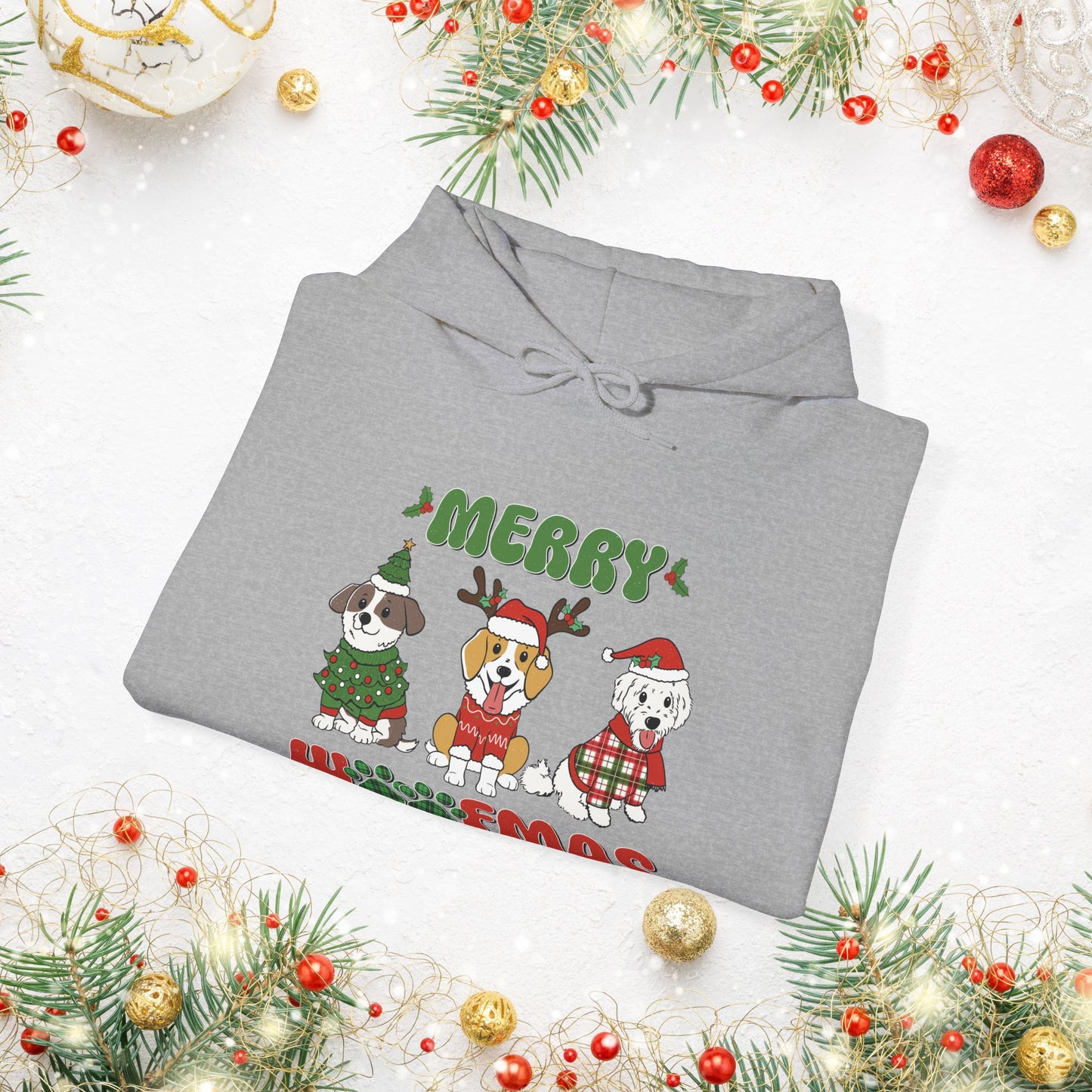 Merry Woofmas Holiday Dog Hoodie