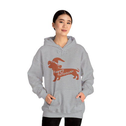 Hooded Sweatshirt - Dachshund Silhouette Happy Halloweenie