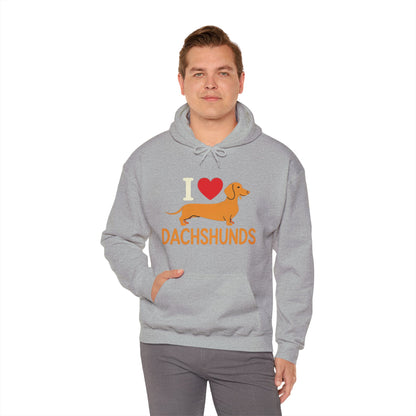 "I Love Dachshunds" Unisex Hoodie