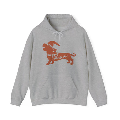 Hooded Sweatshirt - Dachshund Silhouette Happy Halloweenie