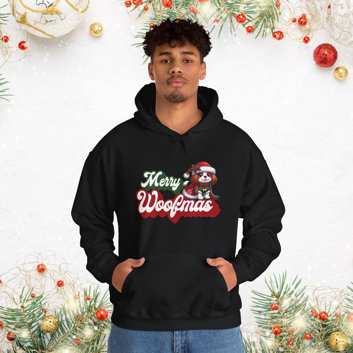 Merry Woofmas Holiday Dog Hoodie