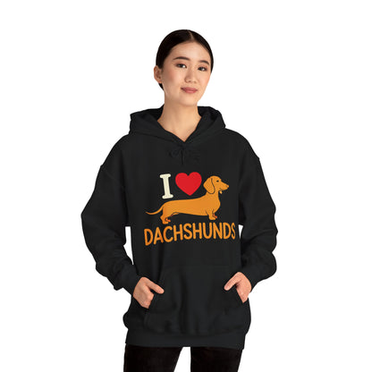 "I Love Dachshunds" Unisex Hoodie