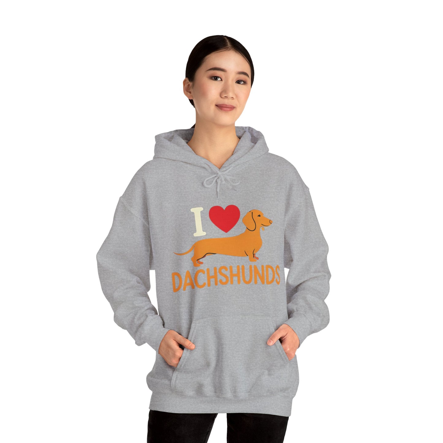 "I Love Dachshunds" Unisex Hoodie