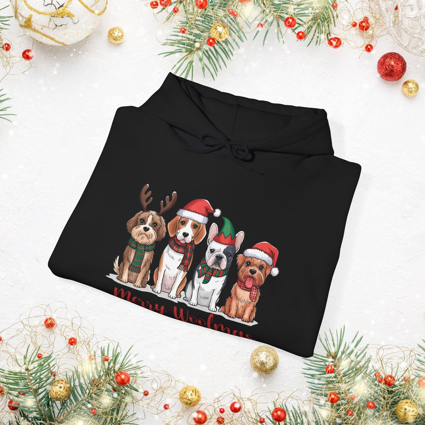 Merry Woofmas Holiday Dog Hoodie