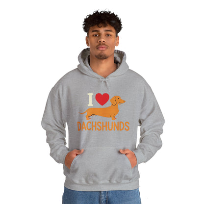 "I Love Dachshunds" Unisex Hoodie