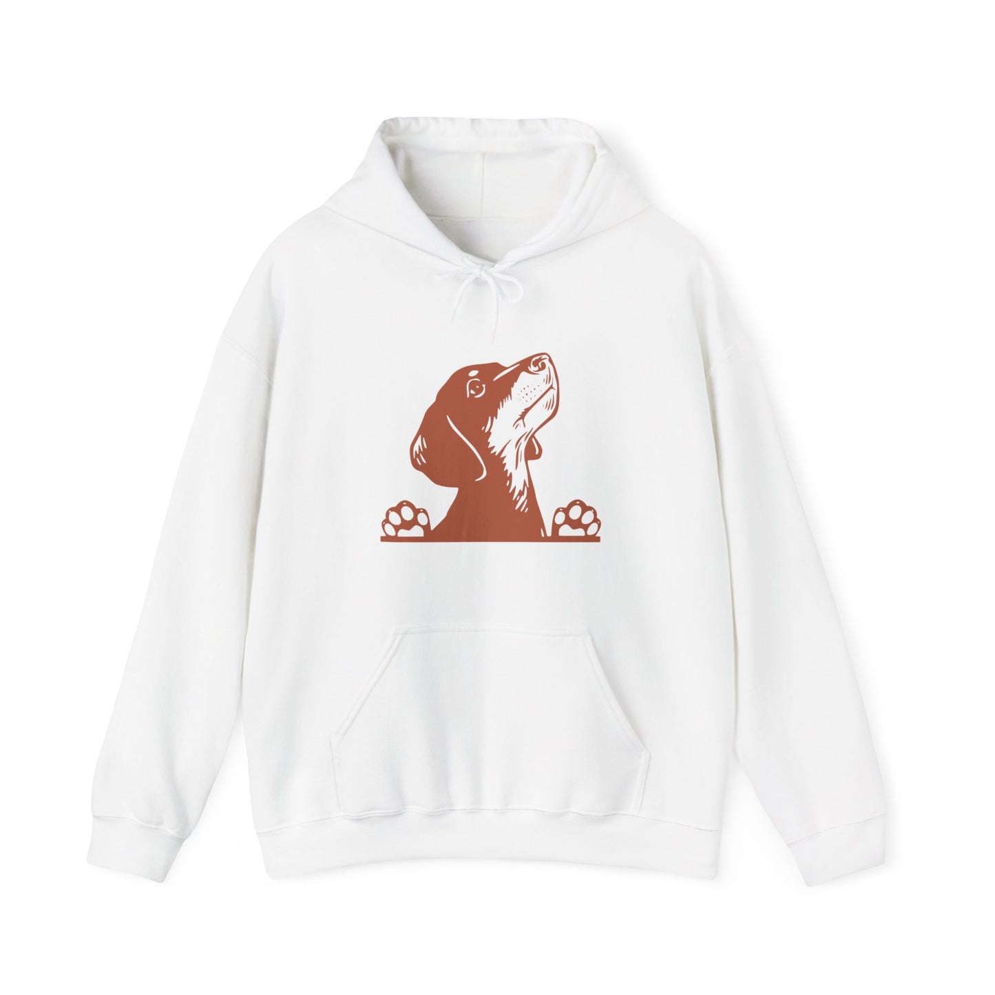 Dachshund Looking Hooded Sweatshirt