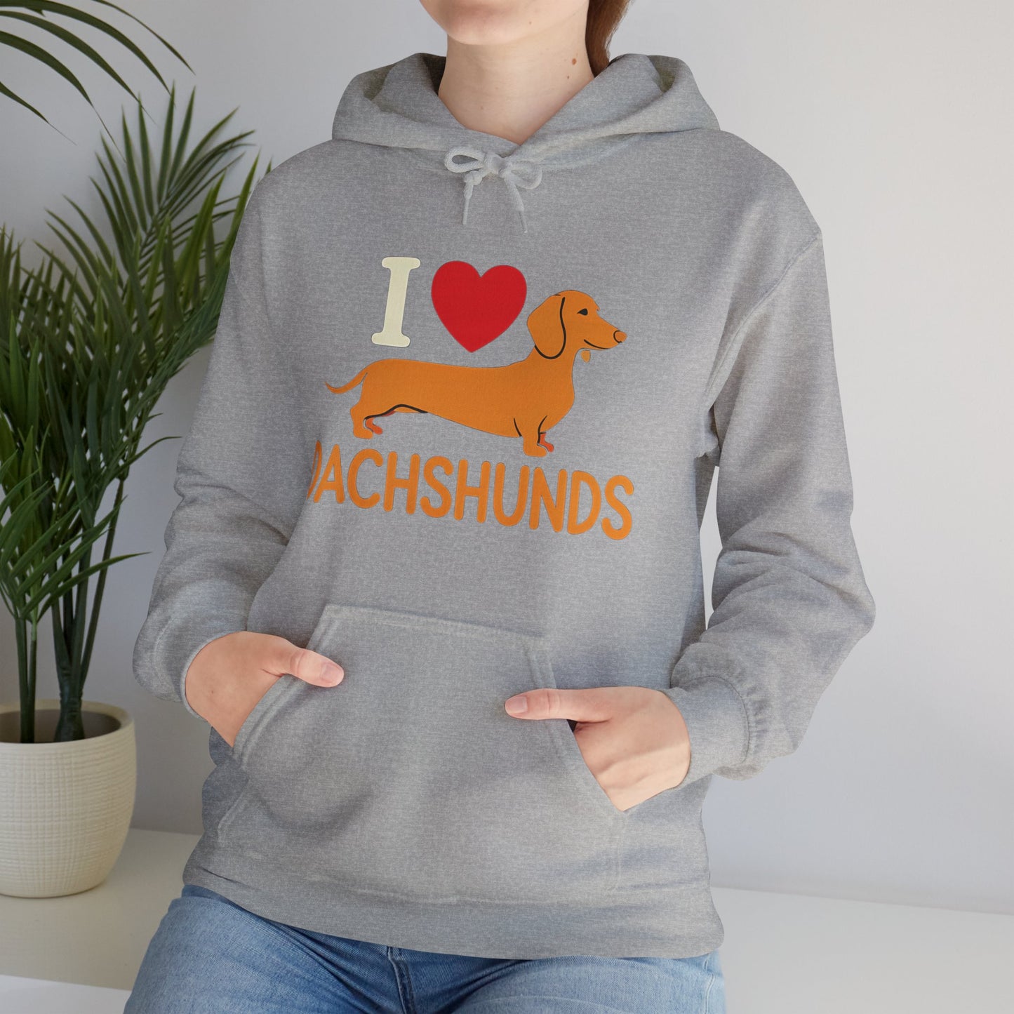 "I Love Dachshunds" Unisex Hoodie