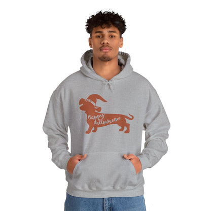 Hooded Sweatshirt - Dachshund Silhouette Happy Halloweenie