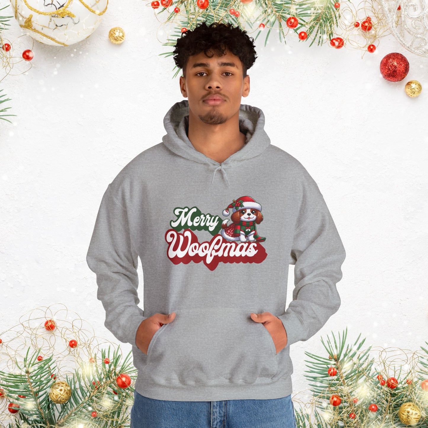 Merry Woofmas Holiday Dog Hoodie