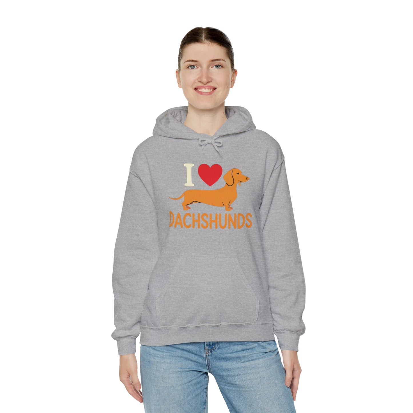 "I Love Dachshunds" Unisex Hoodie