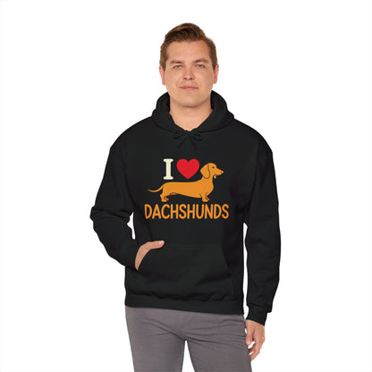 "I Love Dachshunds" Unisex Hoodie