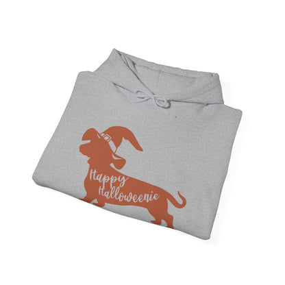 Hooded Sweatshirt - Dachshund Silhouette Happy Halloweenie