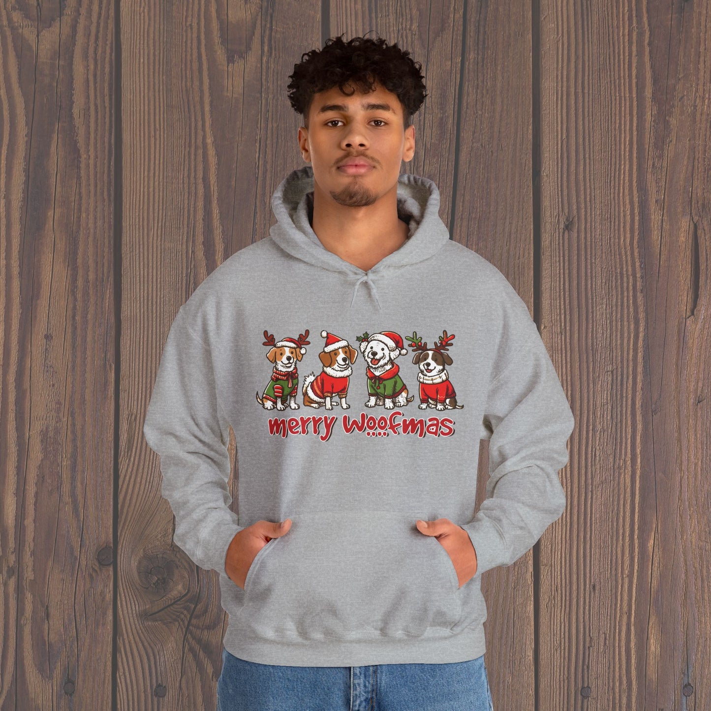 Merry Woofmas Holiday Dog Hoodie