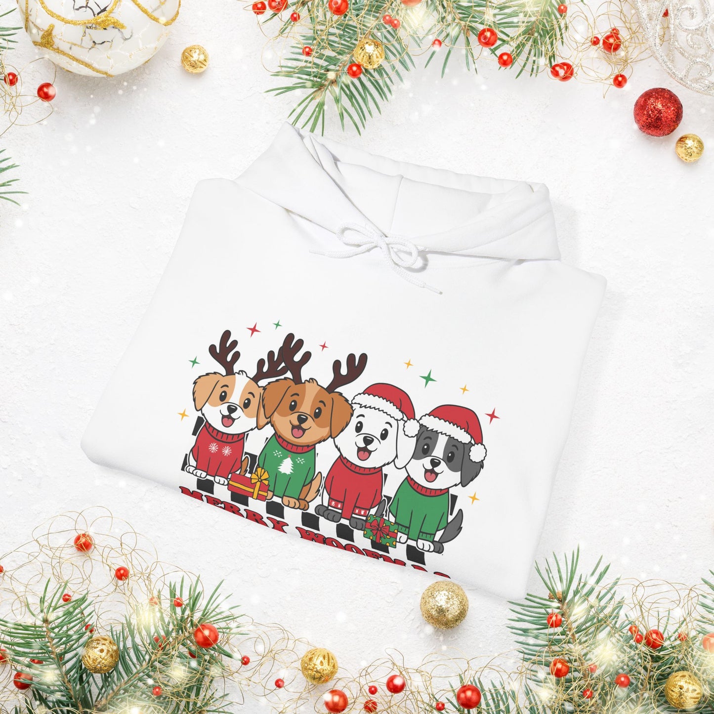 Merry Woofmas Holiday Dog Hoodie