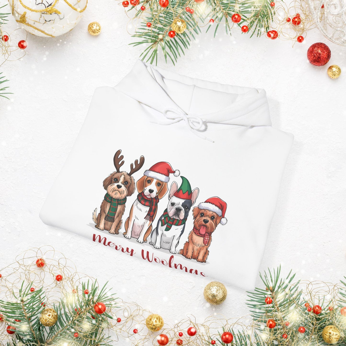 Merry Woofmas Holiday Dog Hoodie