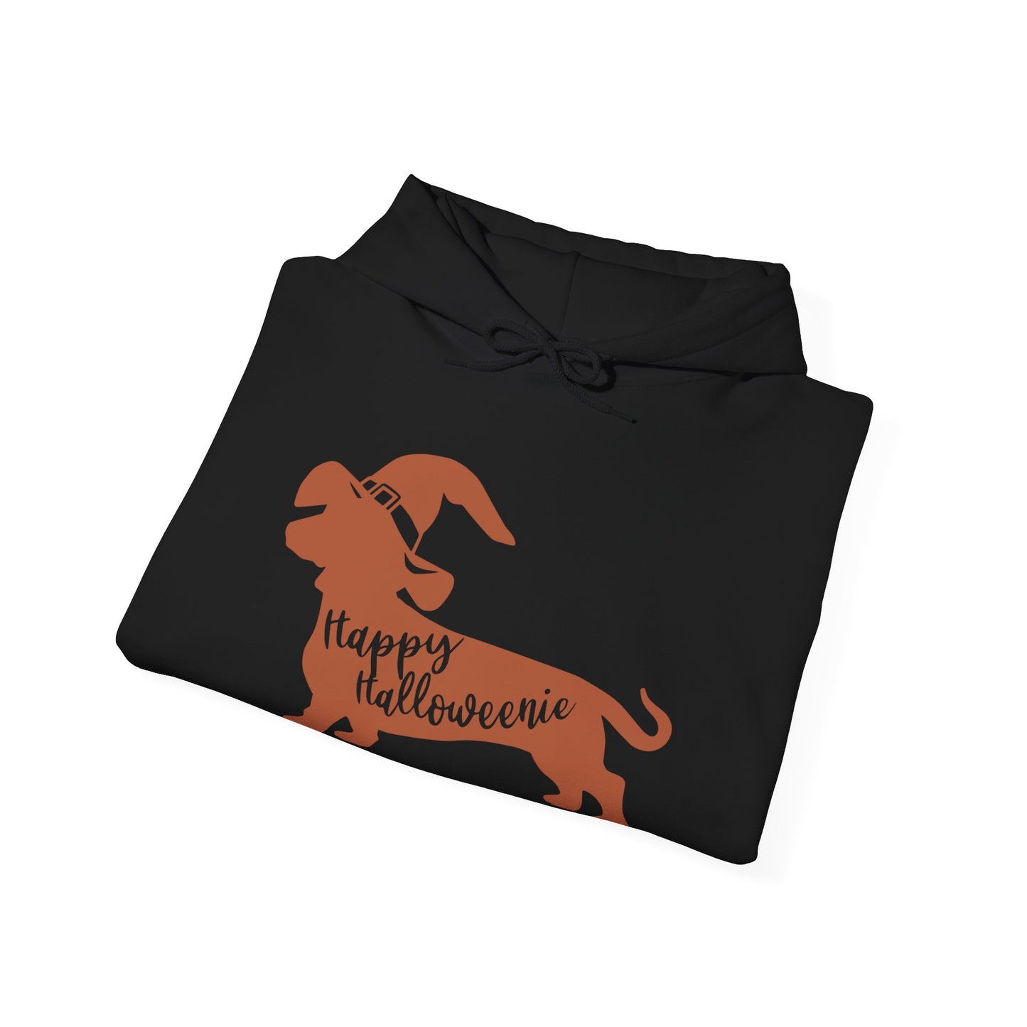 Hooded Sweatshirt - Dachshund Silhouette Happy Halloweenie