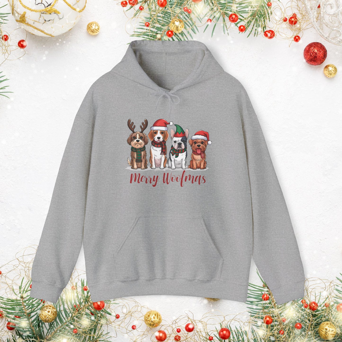 Merry Woofmas Holiday Dog Hoodie