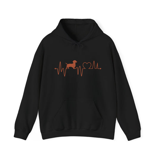 Heartbeat of a Dachshund – Cozy Unisex Hoodie