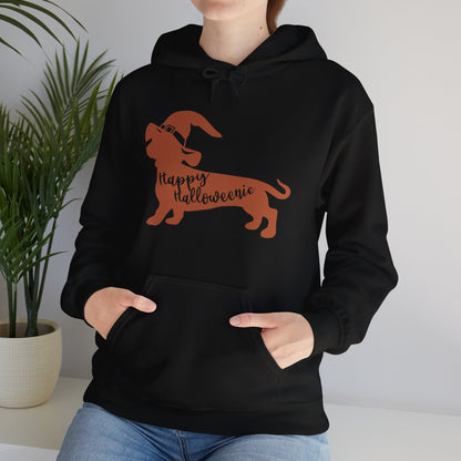 Hooded Sweatshirt - Dachshund Silhouette Happy Halloweenie