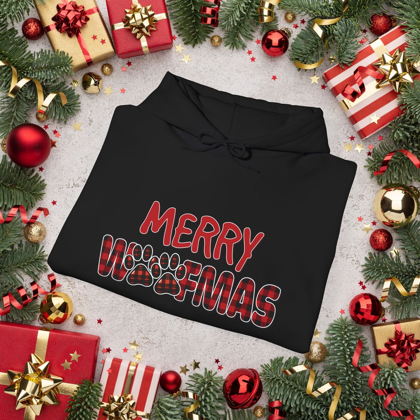 Merry Woofmas Holiday Dog Hoodie